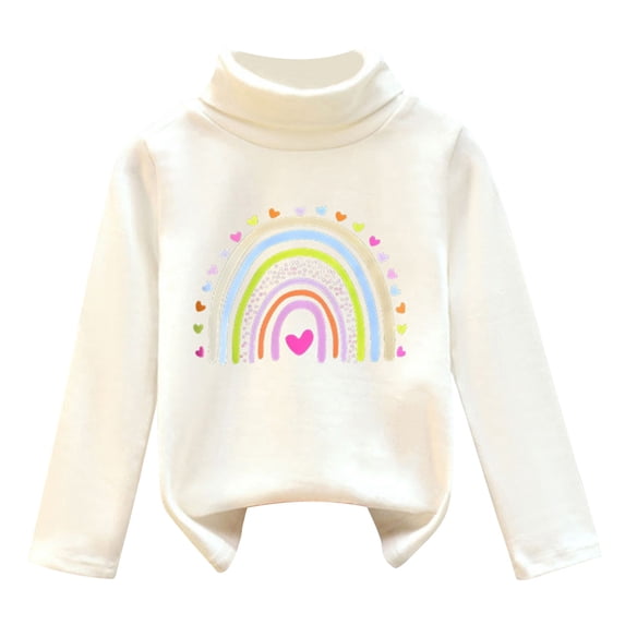 Toddler T Shirts Girls 5T Kids Shirts High Collar And Velvet For Warmth Soft Tops Unisex Toddler Clothes For Girls 11-12 Years
