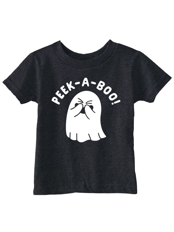 Toddler T Shirts Peek A Boo Ghost Halloween Tee For Young Kids