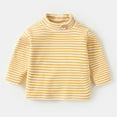 thumbnail image 1 of Toddler T Shirts For Stripes Long Sleeve T Shirts Crewneck Tee Cotton Kids Sweatshirt Boys Size Yellow Clothes 18-24 Months Cute&nbsp;Boy Girl&nbsp;Clothing, 1 of 2