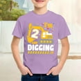 thumbnail image 1 of Toddler T Shirts Toddler Kids Boys Summer Excavator Print Short Sleeve Casual T Shirt Lightweight Breathable Soft Top Boys T Shirts Light Purple 6 Years-7 Years, 1 of 4