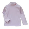 thumbnail image 1 of Toddler T Shirts for Girls Thermal Shirt Purple Long Sleeve T Shirts Girls Basic Crewneck Tops Fall Tops Girls Tops 2-3 Years, 1 of 3