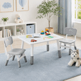 thumbnail image 1 of Toddler Table and 2 Chairs Set, Height Adjustable Kids Table and Chair Set, 31.5''L x 23.6''W, Marble Pattern & Graffiti Desktop, Children Multi-Activity Table for Home/Daycare/Classroom, 1 of 7