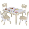 thumbnail image 1 of Toddler Table and Chair Set, Height Adjustable-Upgrade Kids Desk and 4 Chairs for Ages 3-8, Children's Multi-Activity Table with Graffiti Desktop and Marble Pattern for Home/Daycare/Classroom, 1 of 7