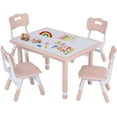 thumbnail image 1 of Toddler Table and Chair Set, Height Adjustable-Upgrade Kids Table and 4 Chairs for Ages 3-8, Multi-Activity Toddler Play Table with Graffiti Desktop for Home/Daycare (4Chairs Pink), 1 of 7