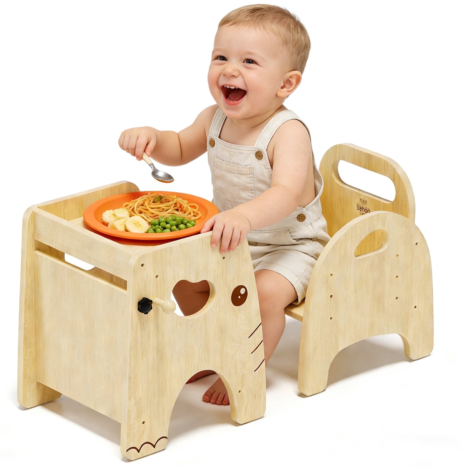 Montessori Weaning Table and Chair Set, Wood Toddler Table and Chairs Set, Adjustable Design, Ideal for Mealtime, Learning, and Play, Kids Montessori Furniture for Toddlers 1-3
