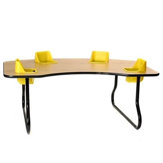 Toddler Tables TT-427Y 4 Seat Toddler Table, Yellow