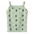 thumbnail image 1 of Toddler Tank Tops Girls 3T Ribbed Knit Tank Top Kids Undershirts Soft Cute Print Undershirt for Boys and Girls Green,100, 1 of 3