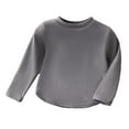 thumbnail image 1 of Toddler Thermal Shirt Boys Long Sleeve Grey T Shirt Girls Turtleneck T-Shirts Boys Fall Shirts Girls Clothing Size 1-2 Years, 1 of 4