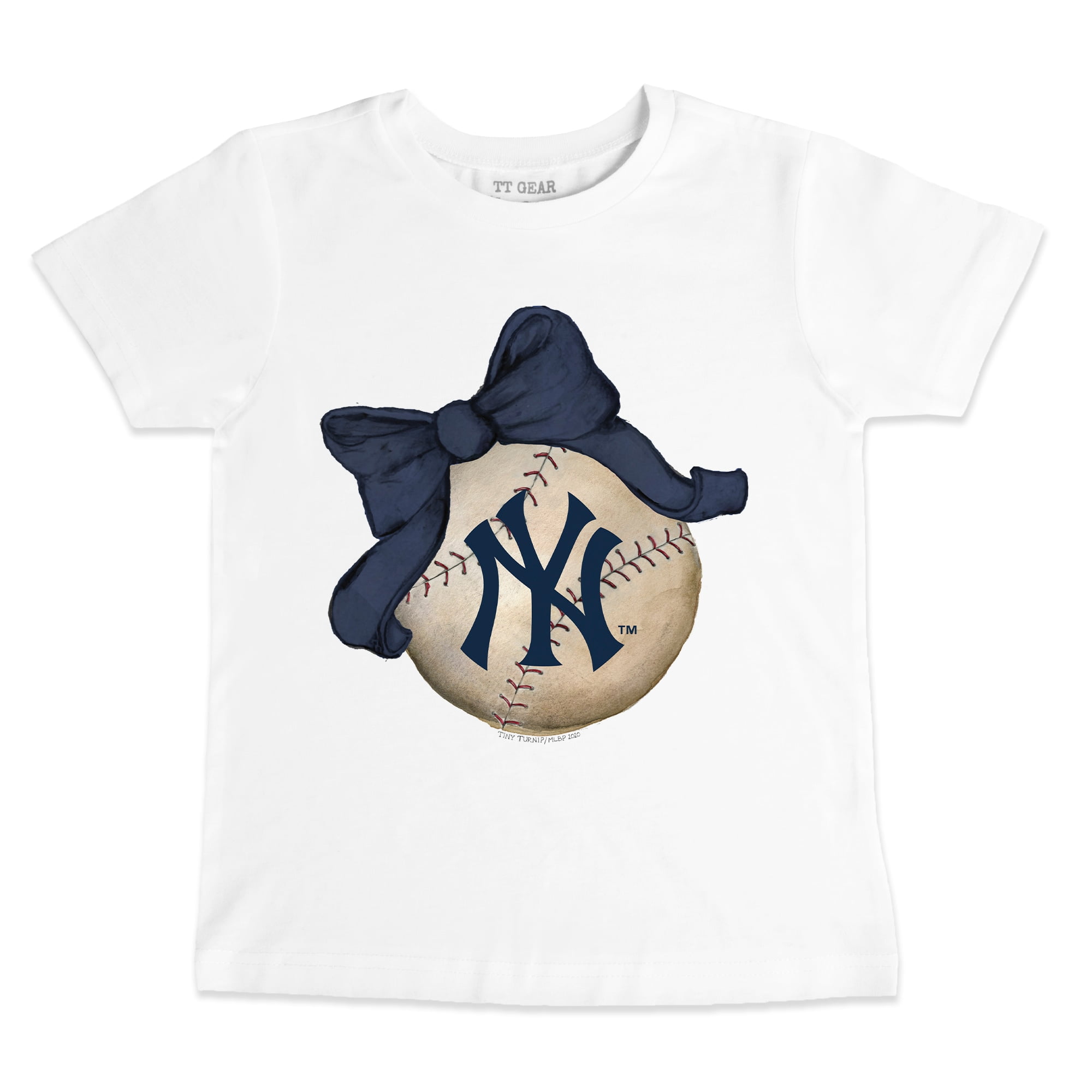 New York Yankees Baseball Bow T Shirt for Toddlers Bahrain Ubuy