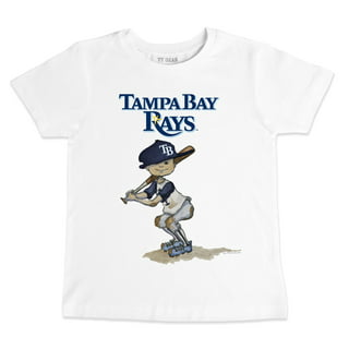 Tampa Bay Rays Baseball Heart Banner 3/4 Navy Blue Sleeve Raglan 3T