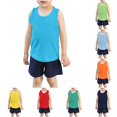 thumbnail image 1 of Toddler Toddler Baby Boys Girls Solid Tank Tops T Shirts Undershirts Summer Sleeveless Vest Girls Spandex Top 18-24 Months, 1 of 4