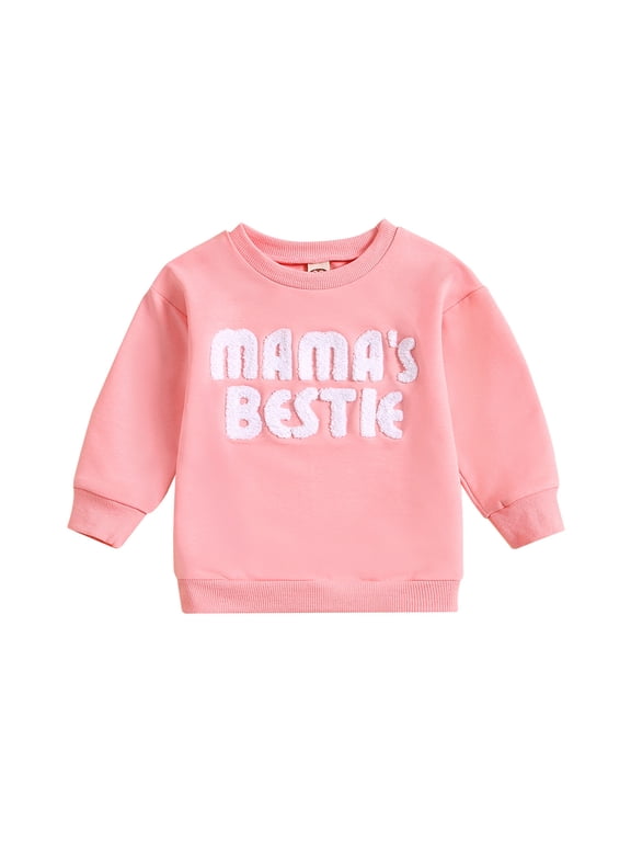 Toddler Toddler Baby Girls Print Letter Long Sleeve Tops Kids Fall Winter Clothes 10x T Shirt Shirts Young Girls Nice Short And Top for Toddlers Girl Long Sleeve Shirt Size 6 Top 2-3 Years Pink
