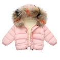 thumbnail image 1 of Toddler Toddler Coat Light Weight Water-Resistant Fleece with Hooded Puffer Jacket Kids Baby Girls' Outerwear Jackets & Coats 12-18 Months, 1 of 5