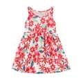 thumbnail image 1 of Toddler Girls Sleeveless Floral Prints Princess Dress Dance Party Dresses Clothes Size 4-5T, 1 of 5