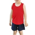 thumbnail image 1 of Toddler Toddler Kids Baby Boys Girls Solid Tank Tops T Shirts Undershirts Summer Sleeveless Vest T Shirt for Teen Girls Crop Top Nice Shirt off The Shoulder Ruffle Top Shiny 2-3 Years Red, 1 of 4