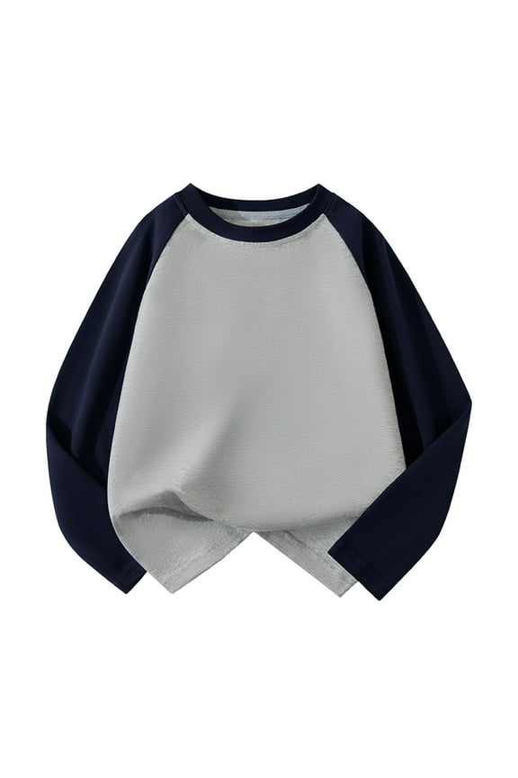 Toddler Toddler Kids Baby Girls Boys Long Sleeve Shirts Raglan Shirt Baseball Tee Tops Crop Tops for Kids Girls for Stylish Boys Clothes 5 Years Old Crop Top Hoodies 2-3 Years Gray