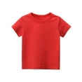 thumbnail image 1 of Toddler Toddler Kids Girls Boys Short Sleeve Basic T Shirt Casual Summer Tees Shirt Tops Solid Color 12 Month Boy Tops Boys Long Sleeve Shirts Graphic Tee Size 6 Top Books for Teen 2 Years Red, 1 of 5
