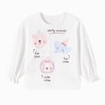 thumbnail image 1 of Toddler Toddler Kids Girls Long Sleeve Shirts Fall Clothes Crewneck T-Shirt with Cute Graphic Print Top for 2T 3T 4T 5T 6T 7T Girls Shirts, 1 of 9