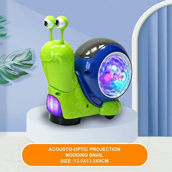 Toddler Toddler Luminous Snail Toy, Toddler Electric Snail Toy Cute Electronic Animal Crawling Disco Luminous Snail Toy, Playing Music, Dazzling Lights 3, 4, 5, 6, 7, 8 Years Old Children'S Birthdays