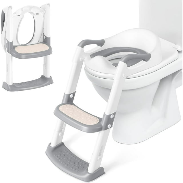 Toddler Toilet Seat with Step Stool Foldable Potty Training Toilet Seat
