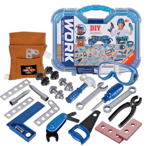 Toddler Tool Set Kids Play Tools, Pretend Play Construction Toys 28PCS Handbag, STEM Eucational Repair Workbench Preschool Toys For 3 4 5 6 7 8 Years Old Kids Boys And Girls
