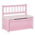 Toy Box Mode Toddler Toy Box Storage Bench with 27 L Interior, 2-in-1 Kids Seat and ...