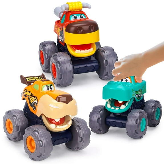 Toddler Toys 1-2-3 Years Boys, Kids Toy Gifts for Boys Age 1 2 3 4 Toddlers Birthday Gifts for Baby Toys 12-18 Months Monster Truck Toys Cars for 1-4 Year Old Kid Toy Age 1 2 3 Year Old Boy Girl Gifts