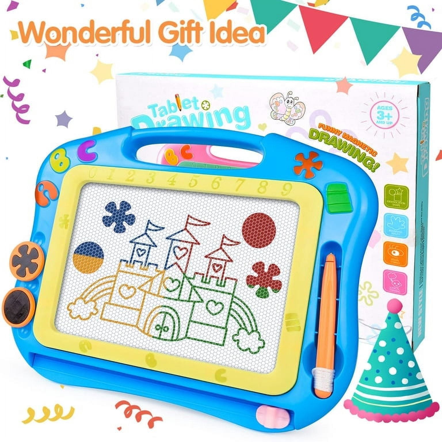 Magan Doodle Toys for 1-4 Year Old Girls,Magnetic Drawing Board for  Kids,Gifts for 2 3 4 Year Old Girls,Doodle Board Kids Toys,Toddler Toys Age