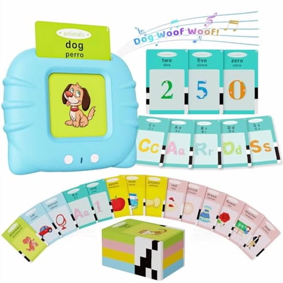 Toddler Toys Bilingual English and Spanish Talking Flash Cards for 1 2 3 4 5 6 Year Old Boys and Girls,Autism Sensory Toys for Autistic Children,Learning Educational Speech 250 Sight Words