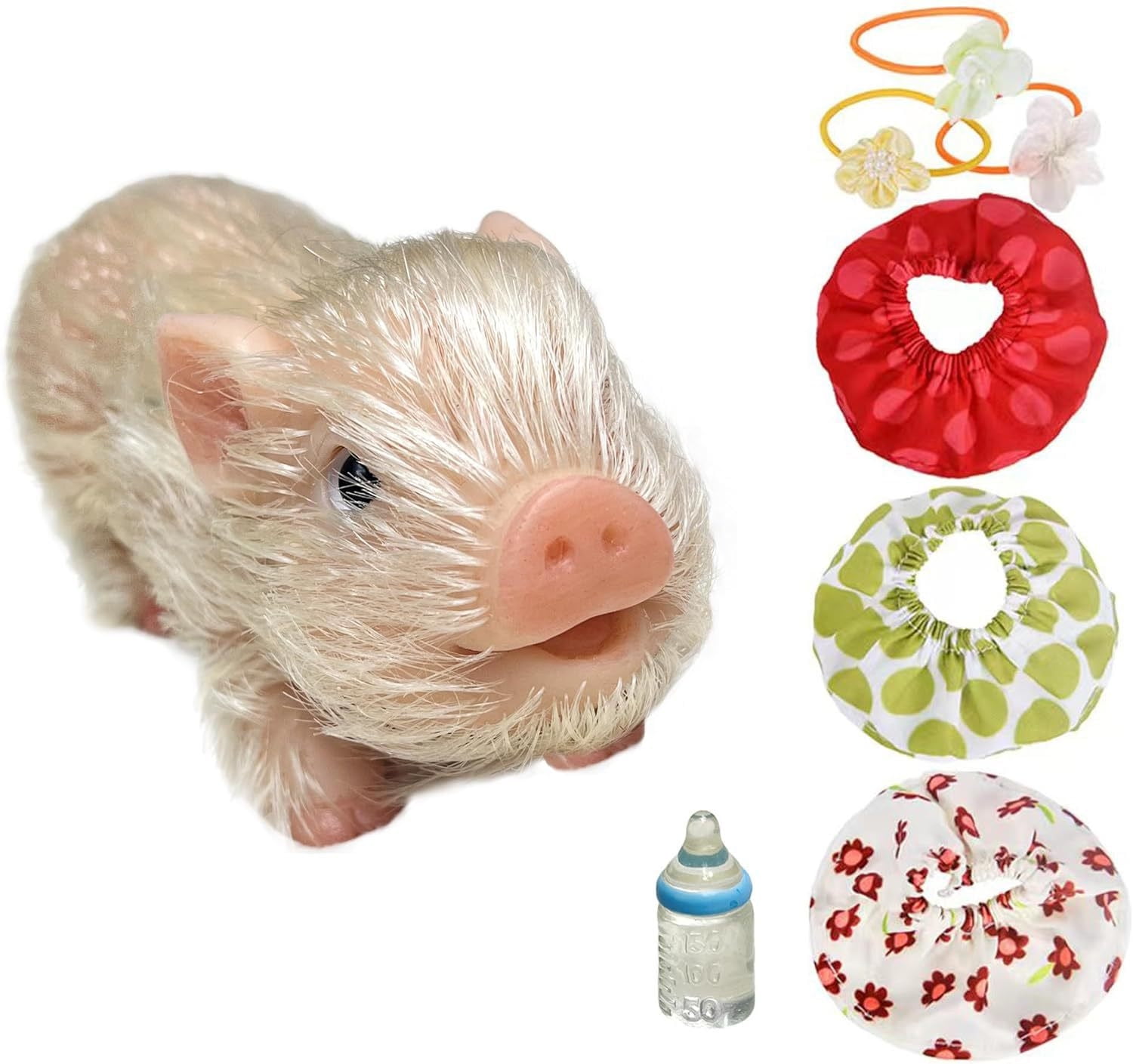 Toddler Toys Lifelike Mini Pig Doll Soft Mini Realistic Newborn Cute Realistic Toddler Pig Toy with Toy Accessories Accessories Color Is Random
