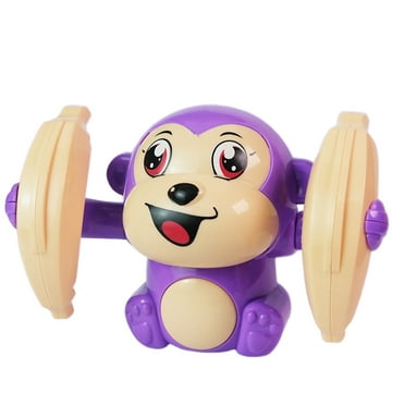 Toddler Toys Clearance! QTOCIO Kids Toys Gifts, Cute Flipping Dancing Toy Rolling Monkey Sound Control Music LED Interactive Kids Toys