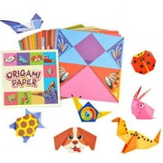 QTOCIO Kids Toys Gifts, Origamis Crafts Set 57 MultiColored Watercolor Paper Sheets With 27 Patterns Educational Art Toys For Ages 3+ Thinking Exercise