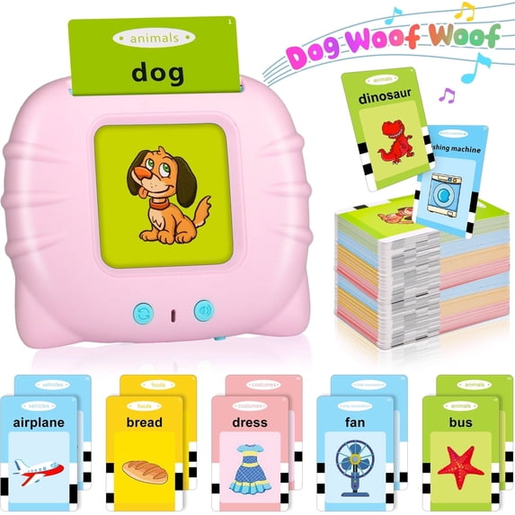 Toddler Toys Flash Cards for 2 3 4 5 Year Old Boys and Girls, Speech Therapy Sensory Toys Educational Toddlers Toys for Kids, Learning Toys Christmas Birthday Gift for Kids