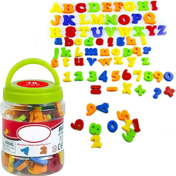 Toddler Toys Magnetic Alphabet Kids Educational Learning Magnets Letters Numbers Symbols Toy ABC 123 Fridge Plastic Toy