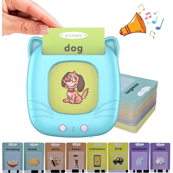 Lvelia Toddler Toys Talking Flash Cards Learning Toys for 2 3 4 5 Years Old Boys Girls,Educational Interactive Talking Flashcard Toy,Preschool Toys for Toddlers,112 Flashcard with 224 Sight Words