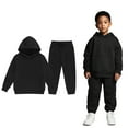 thumbnail image 1 of Toddler Tracksuit Athletic Sweatsuits Sets 2PC Long Sleeve Black Tracksuit Pullover Hoodie Jogging Pants Fall Clothes Boys Outfits Size 2-3 Years Kids Clothing, 1 of 4
