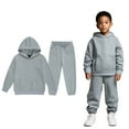 thumbnail image 1 of Toddler Tracksuit Athletic Sweatsuits Sets 2PC Long Sleeve Grey Hooded Sweatshirt Sweatpants Joggers Set Fall Clothes Kids Clothes Boys Size 3-4 Years Kids Clothing, 1 of 4