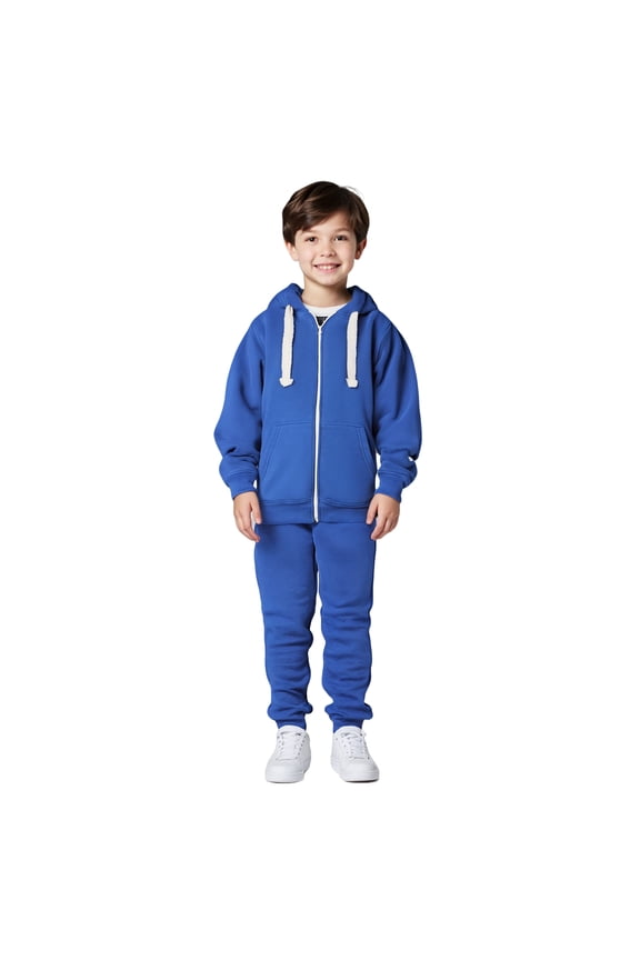 Toddler Tracksuit Athletic Sweatsuits Sets 2PC Long Sleeve Zip up Blue Soft Hoodie and Active Jogger Pants Warm Fall Winter Clothes Clothes for 3-4 Years Old Girls Kids Clothing