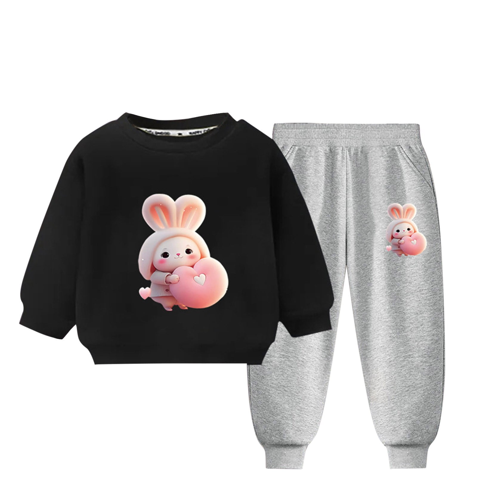 Baby Girl Cozy 3-Piece Winter Tracksuit Set – Jacket, T-Shirt & Joggers