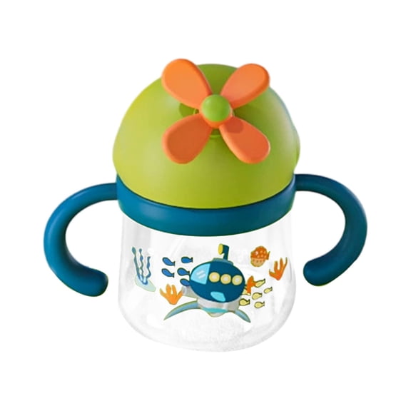 Toddler Training Sippy Cup with Dual Handles and Fun Flower Lid, BPA-Free, Leak-Proof Design for Easy Grip and Comfort