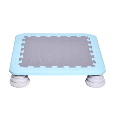 Toddler Trampoline, 25 Inch Square Bounce Trampoline w/Non-Slip Base, Backyard Trampoline, Stable Bouncing Bed, Jump Sensory Training for Children Kids(Blue)