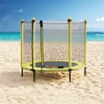 thumbnail image 1 of SYNGAR 48in Trampoline for Kids, Outdoor Trampoline with Safety Enclosure Net, Toddler Round Trampoline for Indoor or Outdoor Backyard, 442lbs Capacity, Yellow, LJ3764, 1 of 8