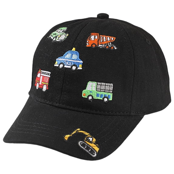 Toddler Trucker Hat Dinosaur Print Mesh Back Snapback Cap Summer for Kids Black,3-8 Years