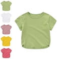 thumbnail image 1 of Toddler Tshirt Crew Neck Short Sleeve Green T Shirts for Toddler Casual Base Girls Clothes 18-24 Months, 1 of 9