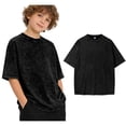 thumbnail image 1 of Toddler Tshirt Short Sleeve Crew Neck T Shirts Distressed Oversized Tops Basic Tees Summer Tops Boys Clothes Size 1-2 Years, 1 of 4