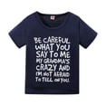 thumbnail image 1 of shoper Toddler Tshirts Boys 5t Round Neck Letter Print Short Sleeve Everyday Holidays Tops T-Shirts Toddler To Big Kid Navy 100, 1 of 5