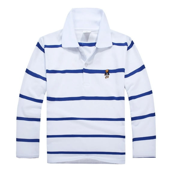 Aihuaihua Toddler Tshirts Boys 6T Kids Boys Girls Long Sleeve Casual Striped Shirt Button Closure Pullover Top Fashion Boys Tops, Tees & Blouses(3-4 Years)