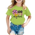 thumbnail image 1 of Toddler Tshirts Girls 4t Round Neck Girls' Short-Sleeve Shirts and Tops Letter Print Fashion Vacation Tops Toddler Clothes for Girls 3-4 Years（Light Green）, 1 of 4