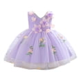 thumbnail image 1 of Toddler Tulle Dress Light Purple Dress Sleeveless Special Occasion Dress Graduation Ceremony Outfit 12-18 Months, 1 of 6