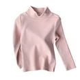 thumbnail image 1 of Toddler Turtleneck Kids Boys Girls Solid Color Long Sleeve Shirt Fall Winter Blouse Unisex Basic Warm Clothes, 1 of 9